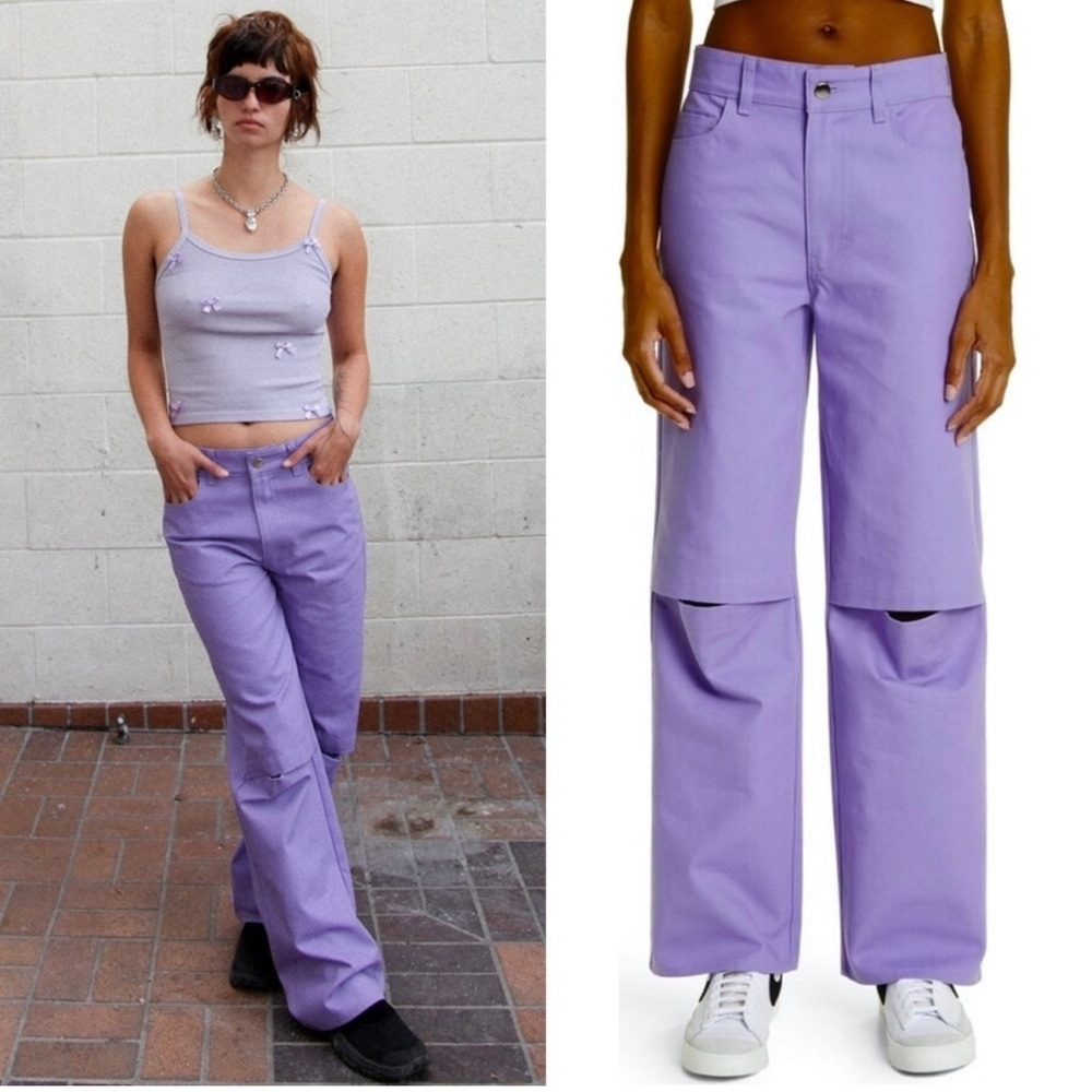 Kkco knee vent lilac jeans